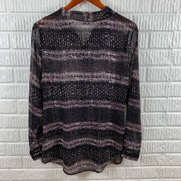 Cabi Black Paris Sheer Button Up Blouse #3249 S - Picture 5 of 5